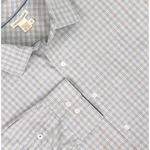 Carbon2cobalt Shirt Mens XL Gray Plaid Cotton Long Sleeve Button Front Casual